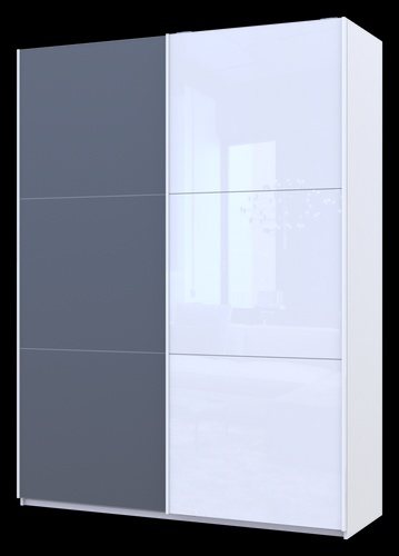 Шкаф купе Doros G-Caiser Белый Графит/Белый 1 ДСП / 1 стекло / 3 части 180х60х240 (42005094) 42005094 Altek mebli