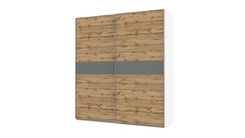 Шкаф купе Doros G-Caiser Белый / Тахо вставка Графит 2 ДСП / 5 частей 220х60х240 (42001009) 42001009 Altek mebli