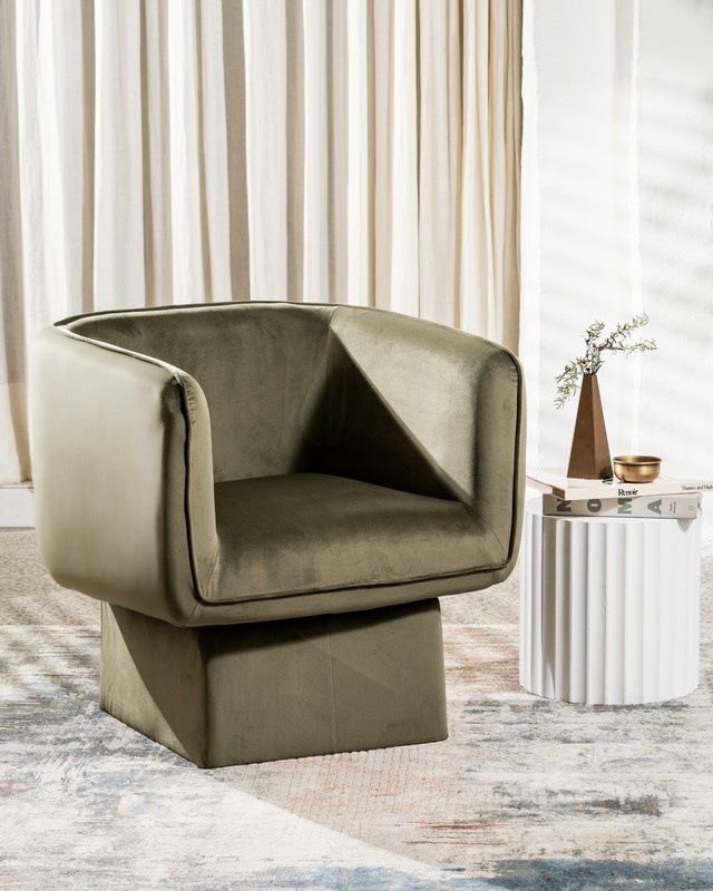 Кресло поворотное Мириам Зеленый мох Vetro Mebel Armchair-swivel-miriam-moss-green Altek mebli