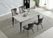 Стіл обідній NORMAN CERAMIC 1400x900 Muie White глянець/Чорний