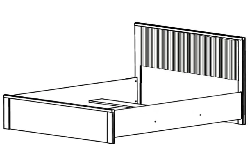 Кровать (каркас) Бланш / Blansh LOZ160 lux БРВ с мягким изголовьем двухспальная Лиственница сибиу BRW12377269 Altek mebli
