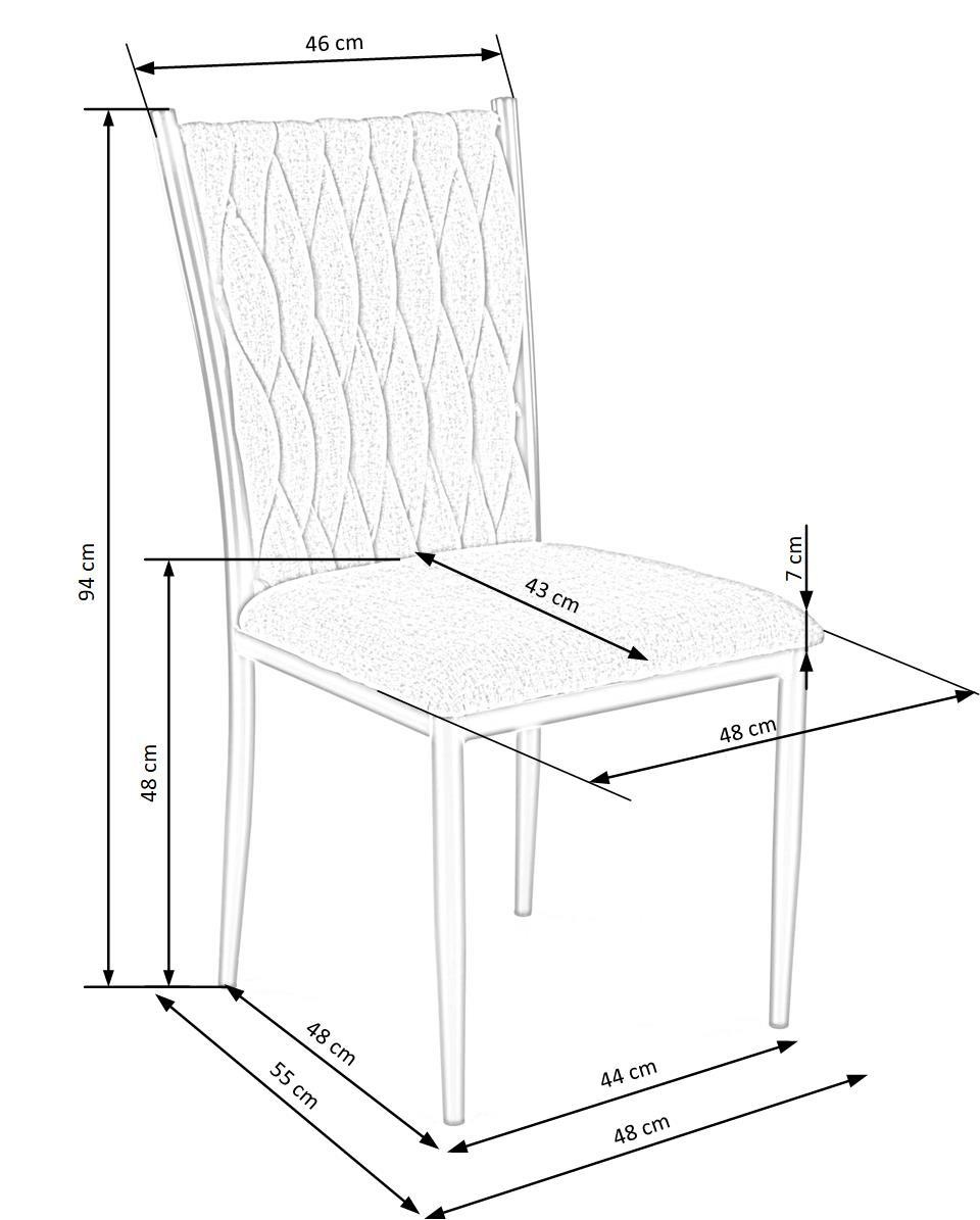 Кухонний стілець K436 Темно-синій/Золотий K436-3 Altek mebli