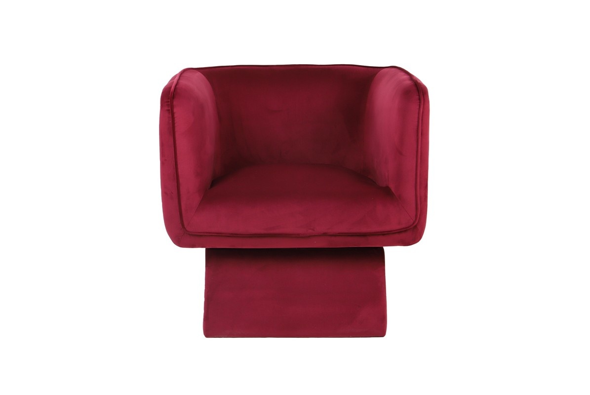 Кресло поворотное Мириам Винный Vetro Mebel Armchair-swivel-miriam-wine-velvet Altek mebli