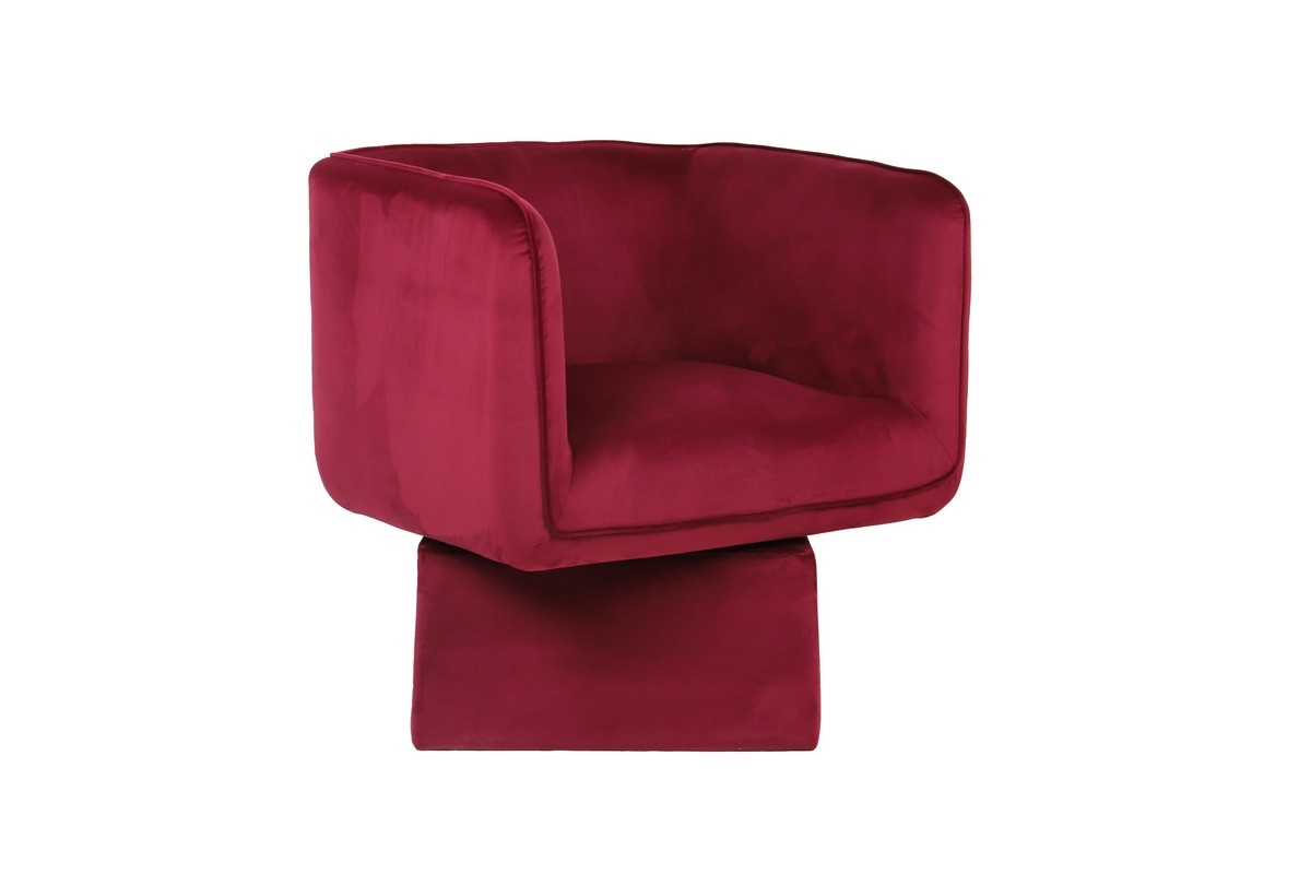 Кресло поворотное Мириам Винный Vetro Mebel Armchair-swivel-miriam-wine-velvet Altek mebli