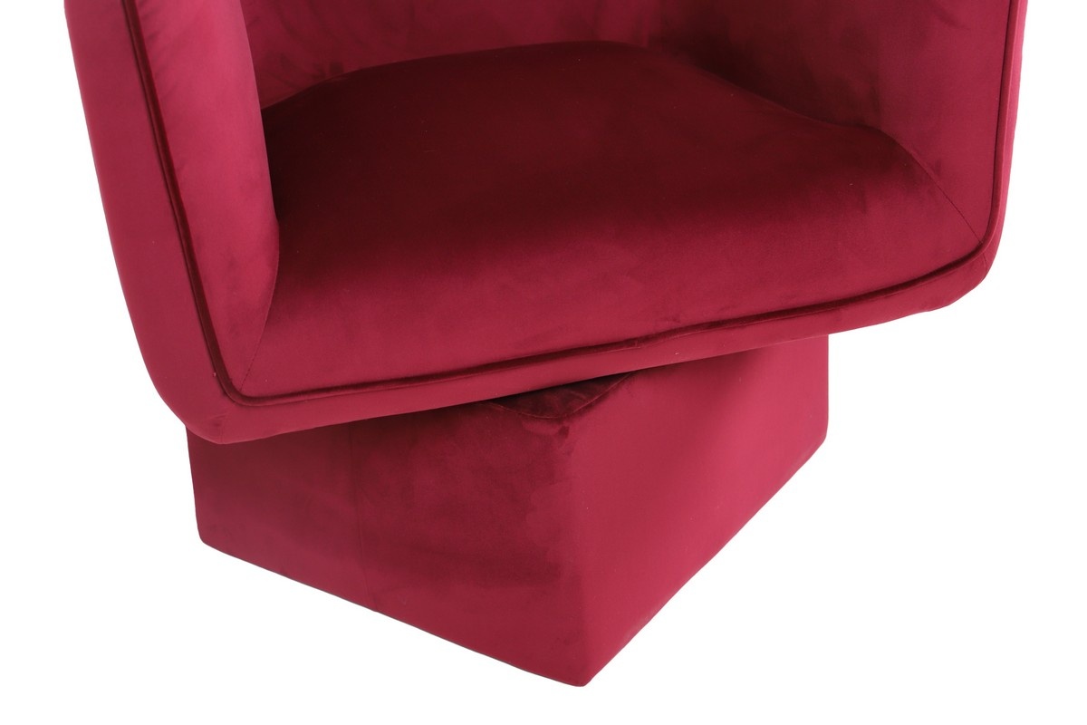 Кресло поворотное Мириам Винный Vetro Mebel Armchair-swivel-miriam-wine-velvet Altek mebli