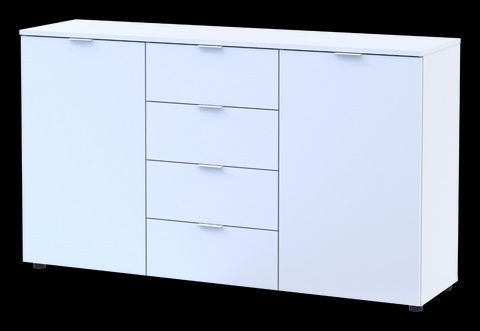 Комод Doros Рон 5 Білий 2 фасади 4 шухляди 140х38х81 (44900223) 44900223 Altek mebli