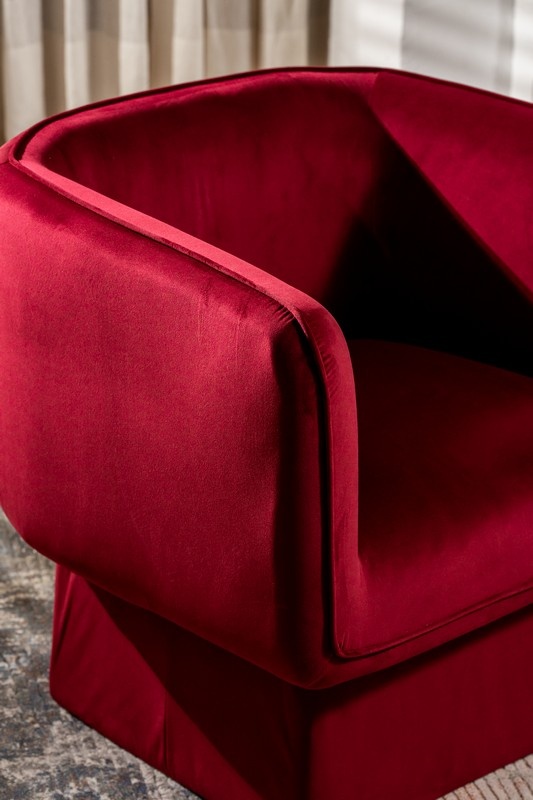 Крісло поворотне Міріам Винний Vetro Mebel Armchair-swivel-miriam-wine-velvet Altek mebli