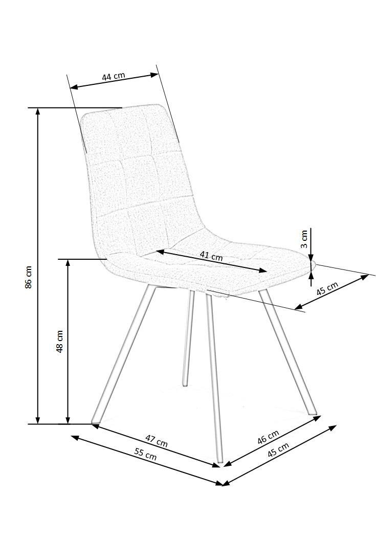 Кухонный стул K402 Серый/Черный K402-2 Altek mebli