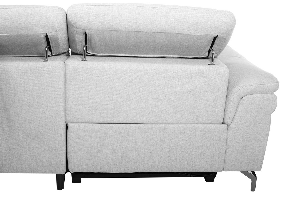 Софа Доменіко (R) Димчато-сірий/Чорний Vetro Mebel Domeniko-ash-grey-sofa-right Altek mebli