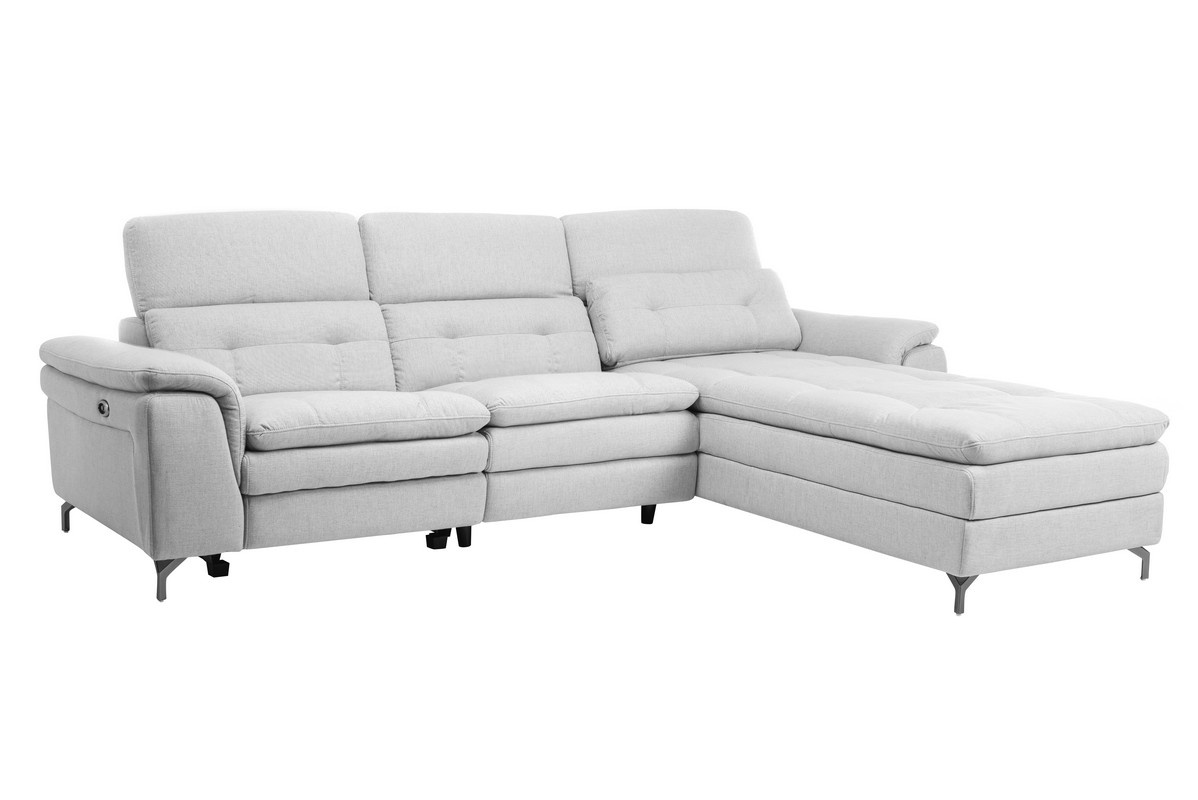 Софа Доменико (R) Дымчато-серый/Черный Vetro Mebel Domeniko-ash-grey-sofa-right Altek mebli