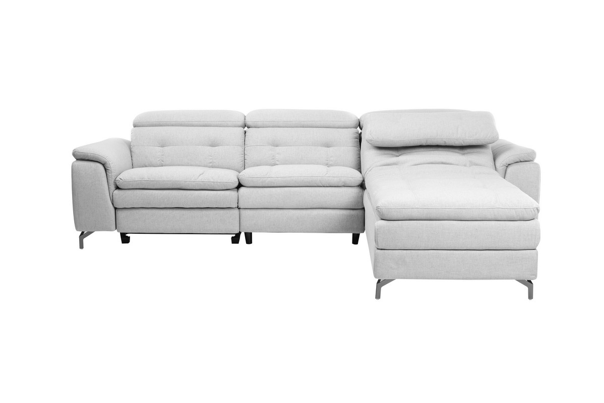 Софа Доменіко (R) Димчато-сірий/Чорний Vetro Mebel Domeniko-ash-grey-sofa-right Altek mebli