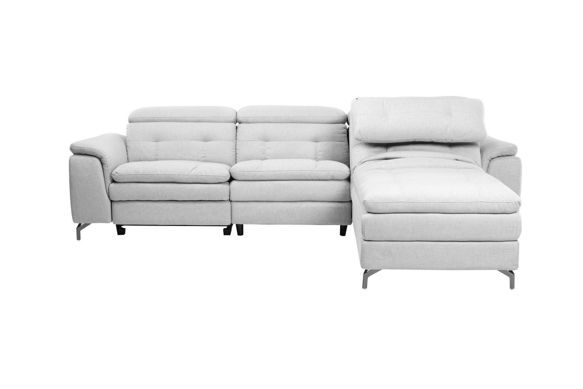 Софа Доменіко (R) Димчато-сірий/Чорний Vetro Mebel Domeniko-ash-grey-sofa-right Altek mebli