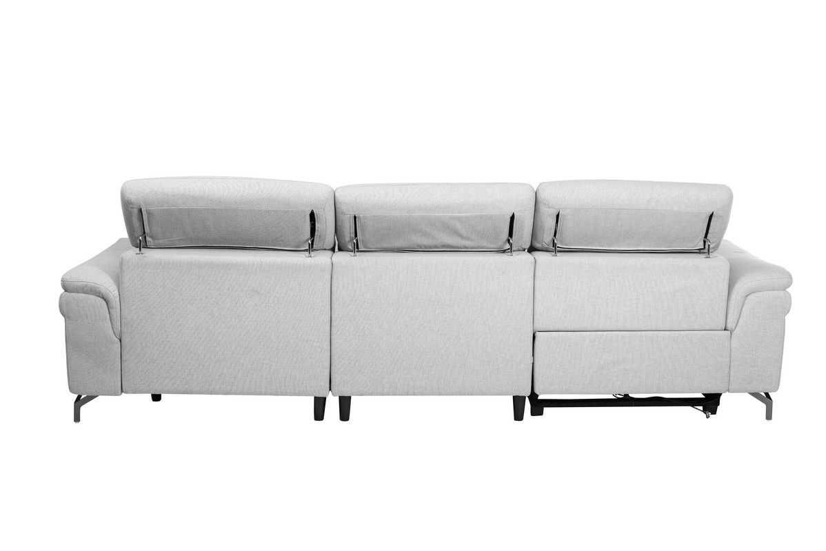 Софа Доменіко (R) Димчато-сірий/Чорний Vetro Mebel Domeniko-ash-grey-sofa-right Altek mebli