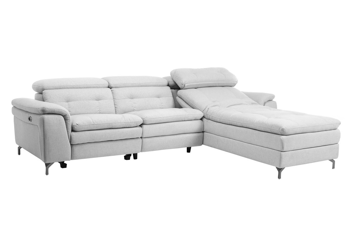 Софа Доменико (R) Дымчато-серый/Черный Vetro Mebel Domeniko-ash-grey-sofa-right Altek mebli