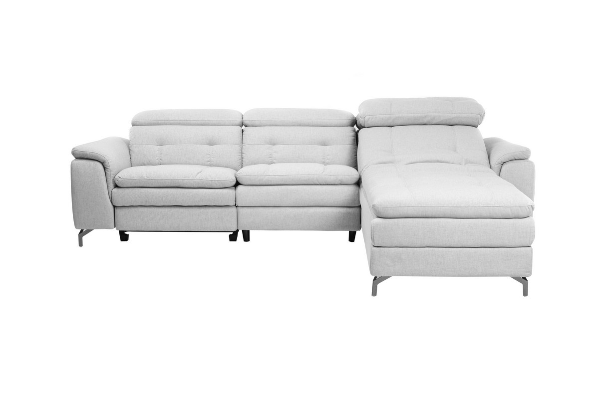 Софа Доменико (R) Дымчато-серый/Черный Vetro Mebel Domeniko-ash-grey-sofa-right Altek mebli