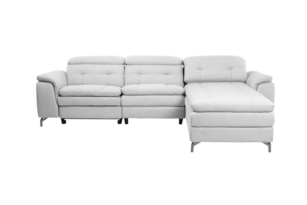 Софа Доменико (R) Дымчато-серый/Черный Vetro Mebel Domeniko-ash-grey-sofa-right Altek mebli