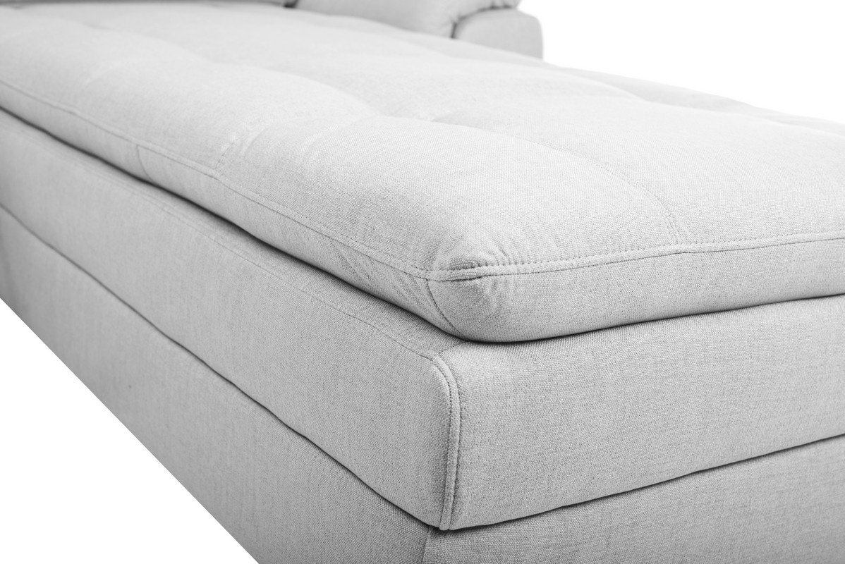 Софа Доменіко (R) Димчато-сірий/Чорний Vetro Mebel Domeniko-ash-grey-sofa-right Altek mebli