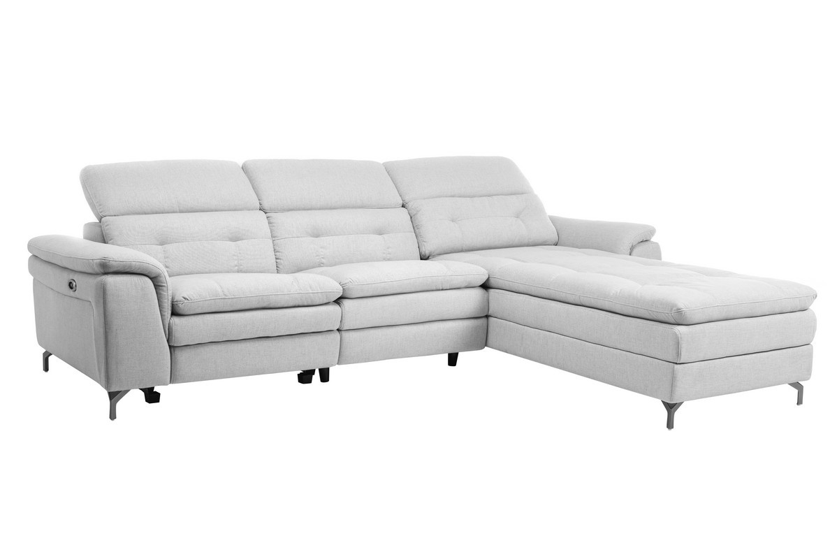 Софа Доменіко (R) Димчато-сірий/Чорний Vetro Mebel Domeniko-ash-grey-sofa-right Altek mebli