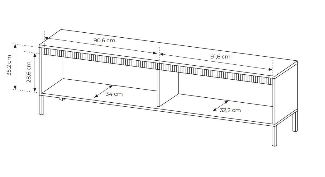 Тумба під ТВ Senso 2D/187 Бежевий PFH-091110 Altek mebli