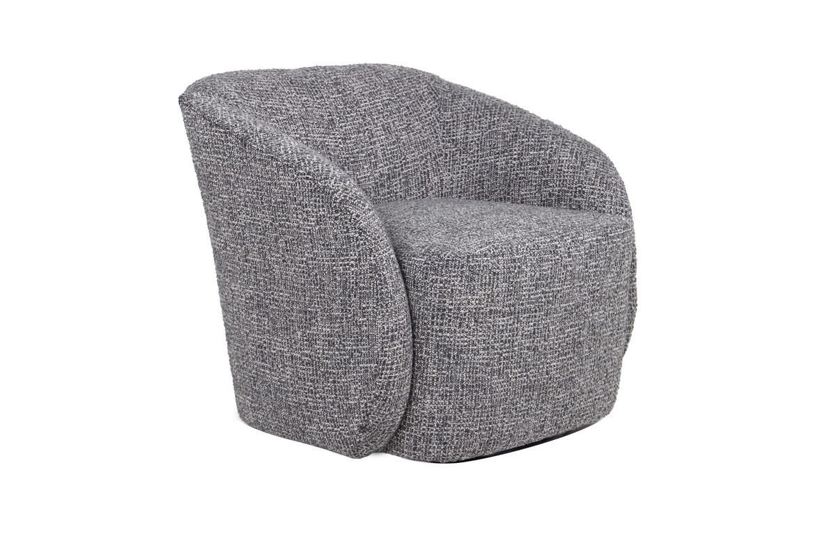 Крісло поворотне Тіно Сірий Vetro Mebel Armchair-swivel-tino-grey Altek mebli