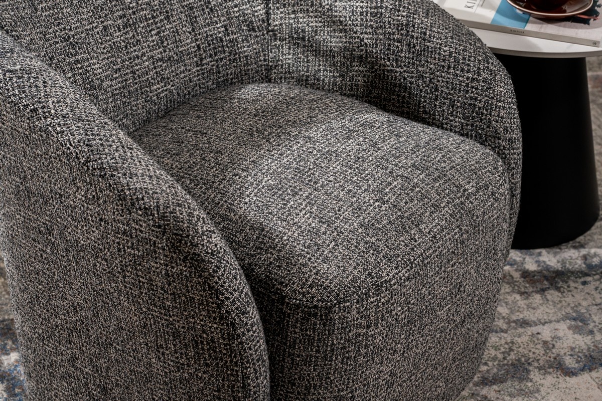 Крісло поворотне Тіно Сірий Vetro Mebel Armchair-swivel-tino-grey Altek mebli