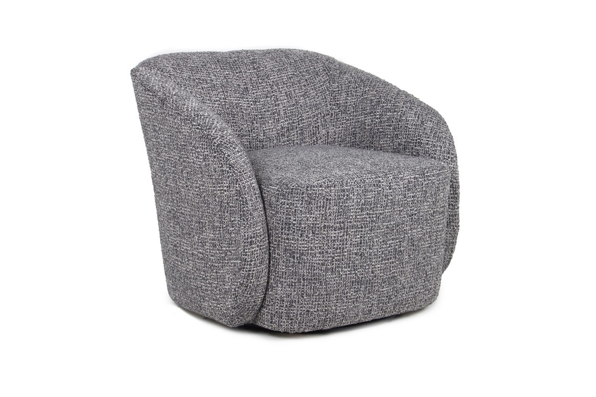 Крісло поворотне Тіно Сірий Vetro Mebel Armchair-swivel-tino-grey Altek mebli