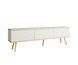Тумба під ТВ Oro RTV175 MDF 3D Білий (золоті ніжки)