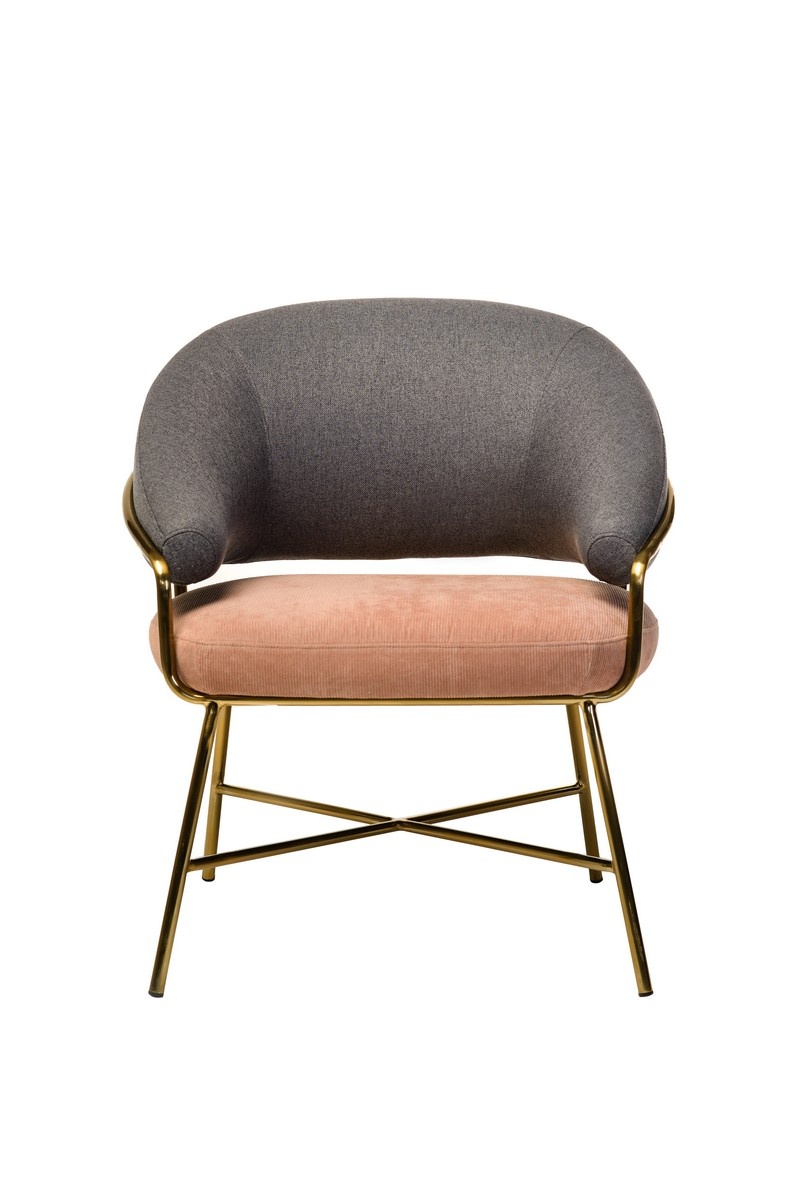 Крісло Адель Сірий/Рожевий Vetro Mebel adele-grey-pink-armchair Altek mebli