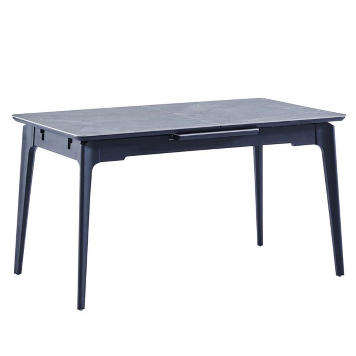 Стол обеденный BERLIN CERAMIC 1400(1800)x800 Серый мат/Черный