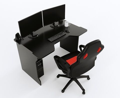 Геймерський стіл ZEUS TRON-1 чорний TR-1 Altek mebli