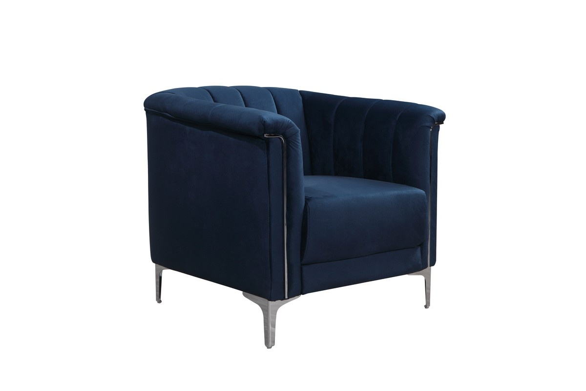 Крісло Джованні Індіго Vetro Mebel Giovanni-indigo-velvet-armchair Altek mebli