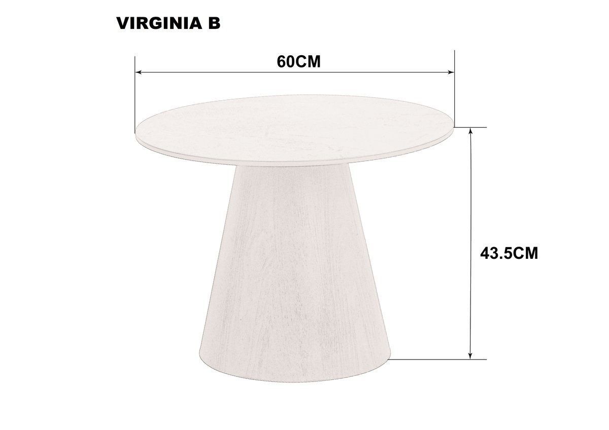 Стіл журнальний VIRGINIA B 600x435 Чорний мармур/Коричневий VIRGINIAB Altek mebli