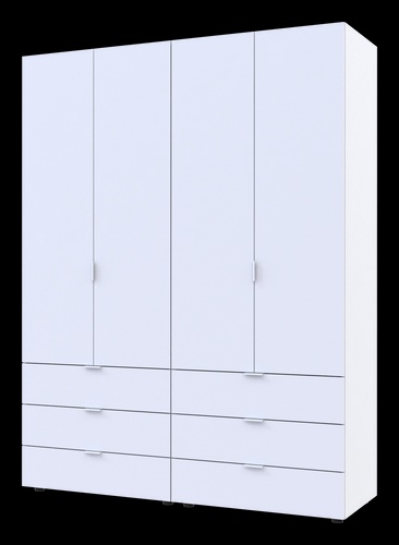 Розпашна Шафа для одягу Doros Гелар комплект Білий 2+2 ДСП 155х49,5х203,4 (42002117) 42002117 Altek mebli