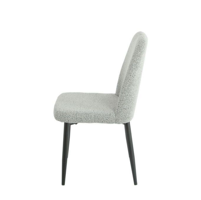 Стул N-44 Светло-серого цвета/Черный N-44-light-grey-boucle/ black Altek mebli