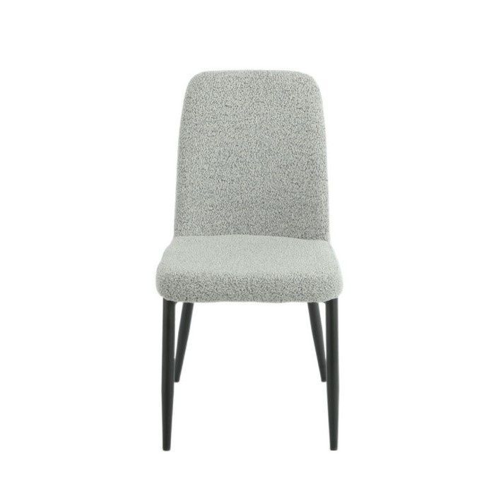 Стул N-44 Светло-серого цвета/Черный N-44-light-grey-boucle/ black Altek mebli