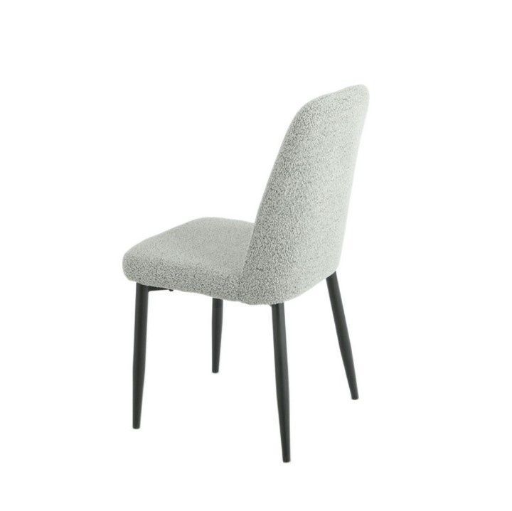 Стул N-44 Светло-серого цвета/Черный N-44-light-grey-boucle/ black Altek mebli