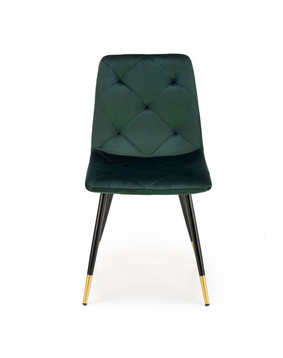 Обідній стілець K438 Темно-зелений/Чорний K438-4 Altek mebli