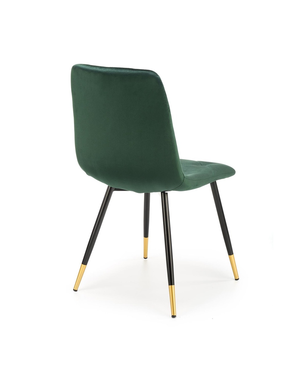 Обідній стілець K438 Темно-зелений/Чорний K438-4 Altek mebli