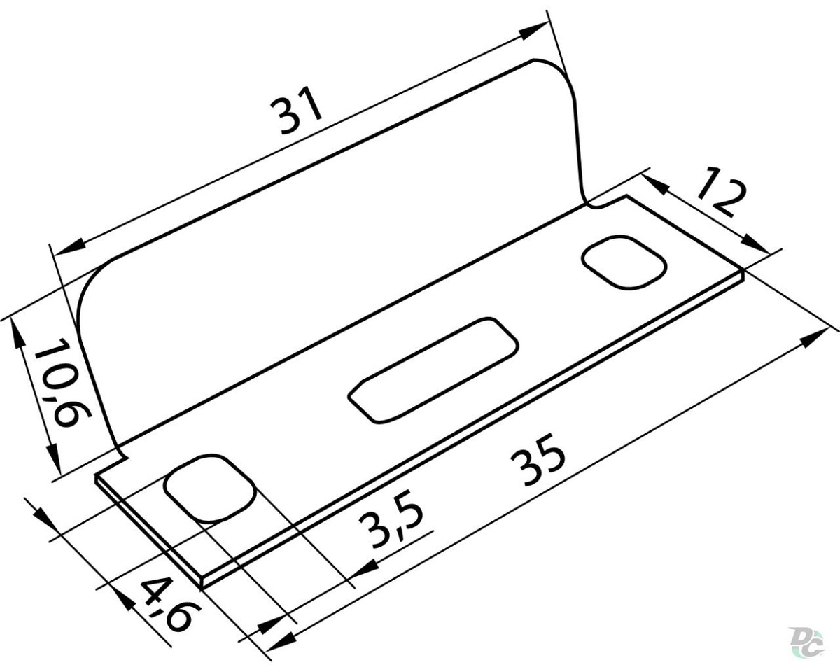 Планка монтажная DC к замку (11885)