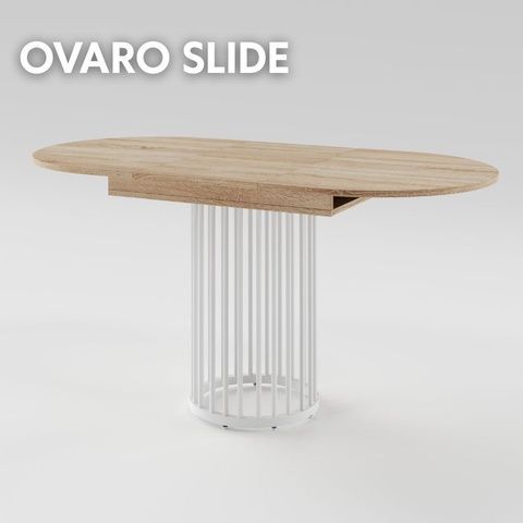 Розсувний стіл OVARO slide 1300 Дуб сонома/Чорний MRM480120 Altek mebli