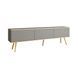 Тумба під ТВ Oro RTV175 MDF 3D Сірий (золоті ніжки) PFH-091342 Altek mebli