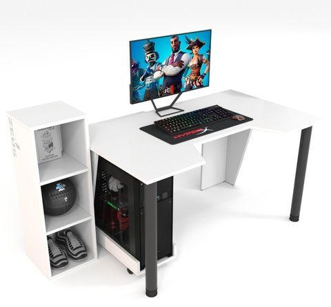 Геймерський стіл ZEUS GAMER-4 білий GM-4W Altek mebli