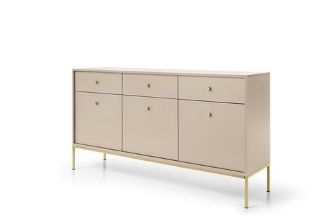 Комод Mono MKSZ154 3D3S Бежевый песочный (золотые ножки) PFH-091207 Altek mebli
