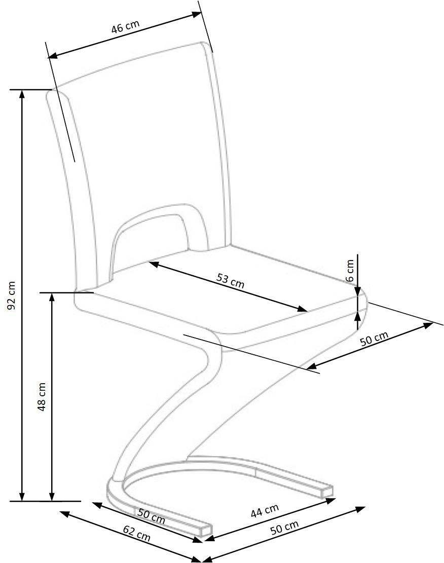 Кухонный стул K441 Серый/Хром K441 Altek mebli