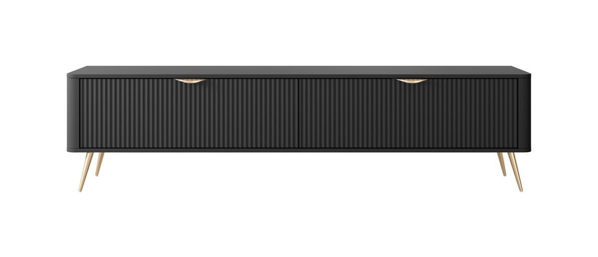 Тумба под ТВ Lante 2D/200 Черный (золотые ножки) PFH-091193 Altek mebli