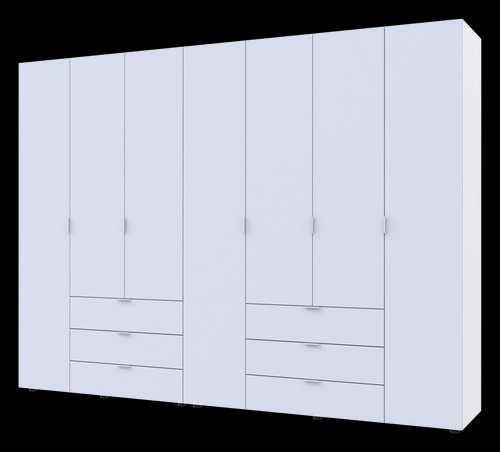 Розпашна Шафа для одягу Doros Гелар комплект Білий 3+4 ДСП 271,2х49,5х203,4 (42002120) 42002120 Altek mebli