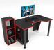 Геймерський стіл ZEUS GAMER-4 чорний-червоний GM-4BR Altek mebli