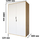 Шафа Борн 1200 Дуб Артизан/Антрацит (ніжки білі) MZN-031053 фото 4 Altek mebli