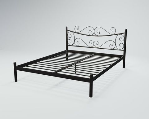Металеве ліжко Азалія 190, 200х160 Чорний (глянець) TN-104102 Altek mebli