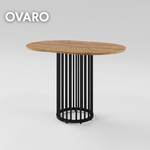 Обідній стіл OVARO 1100 Дуб крафт золотий/Чорний MRM480194 Altek mebli